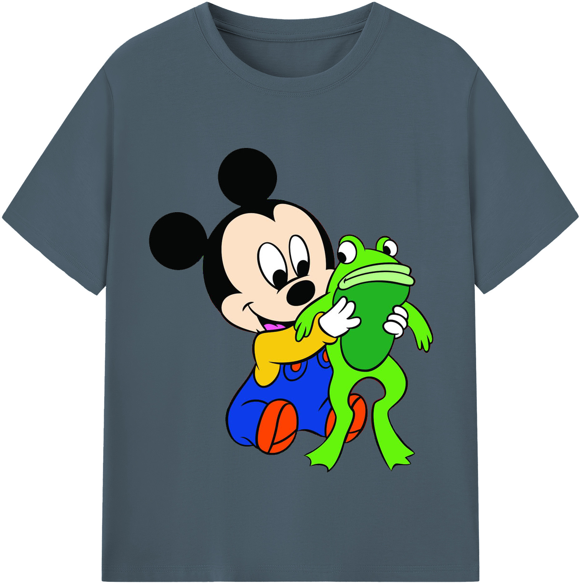 （画像用） ミッキーマウス Mickey Mouse 綿100％半袖Tシャツ（フロントプリント）